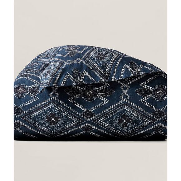 Ralph Lauren Francois FULL/QUEEN Navy Pattern Duvet Cover ~ New - Picture 2 of 10